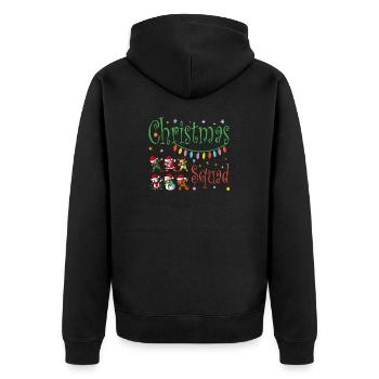Christmas Squad - Unisex Premium Organic Zip Hoodie - black - Back - Nico (187cm)