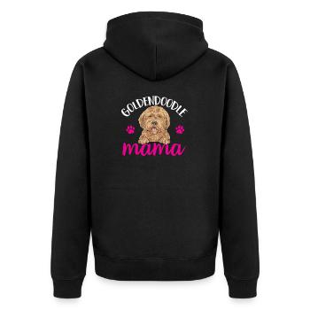 Goldendoodle Doodle Dog - Unisex Premium Organic Zip Hoodie - black - Back - Nico (187cm)