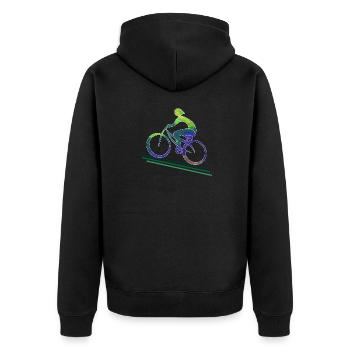 Cycliste - Veste à capuche bio Premium Unisexe - noir - Dos - Nico (187cm)