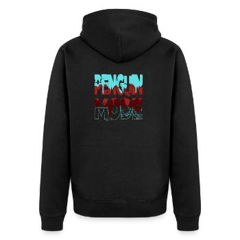 drôle de déclaration amusant anniversaire cadeau idée bday - Veste à capuche bio Premium Unisexe - noir - Dos - Nico (187cm)