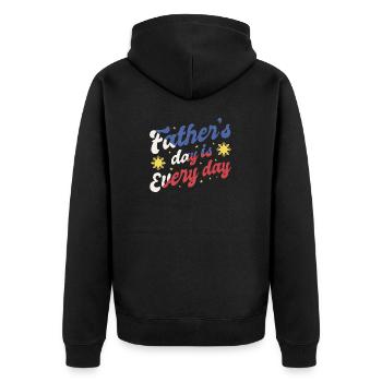 Philippinen Filipino Vater Dad Daddy I Geschenk - Unisex Premium Bio Zip Hoodie - Schwarz - Hinten - Nico (187cm)