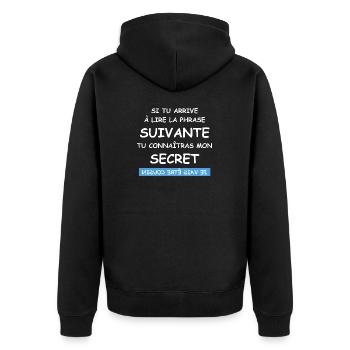 Je vais être cousin - Veste à capuche bio Premium Unisexe - noir - Dos - Nico (187cm)