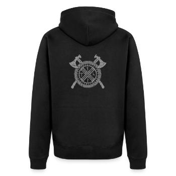 Türkiye - Unisex Premium Bio Zip Hoodie - Schwarz - Hinten - Nico (187cm)