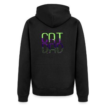mammal persian gift birthday cat face tshirts - Unisex Premium Bio Zip Hoodie - Schwarz - Hinten - Nico (187cm)