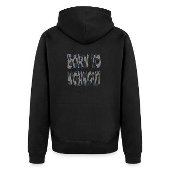 jokes joke movies modern snowboard winter gift - Unisex Premium Bio Zip Hoodie - Schwarz - Hinten - Nico (187cm)