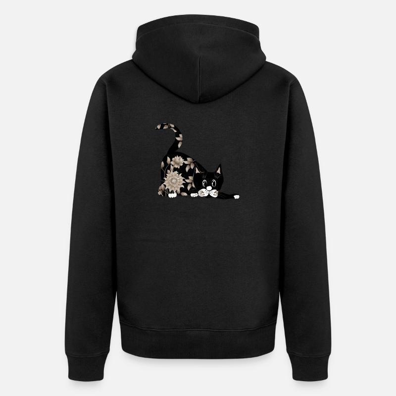 Chat - Veste à capuche bio Premium Unisexe - noir