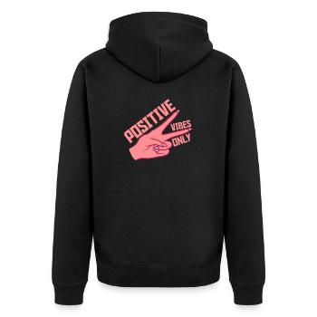 Mme Positive Vibes seulement - Veste à capuche bio Premium Unisexe - noir - Dos - Nico (187cm)