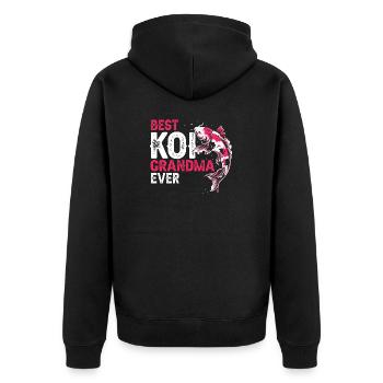 Meilleure grand-mère KOI Ever Cool Vintage Koi Lover - Veste à capuche bio Premium Unisexe - noir - Dos - Nico (187cm)