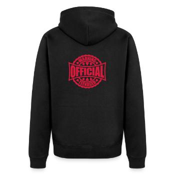 avertissement citation officielle d’adolescent - Veste à capuche bio Premium Unisexe - noir - Dos - Nico (187cm)