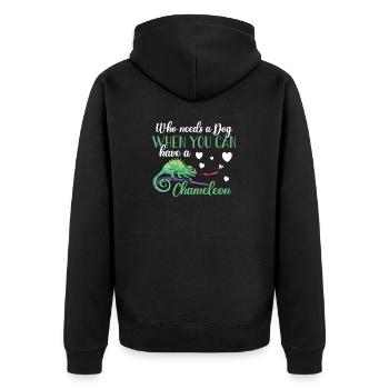 Herpétologiste des reptiles lézards caméléons - Veste à capuche bio Premium Unisexe - noir - Dos - Nico (187cm)