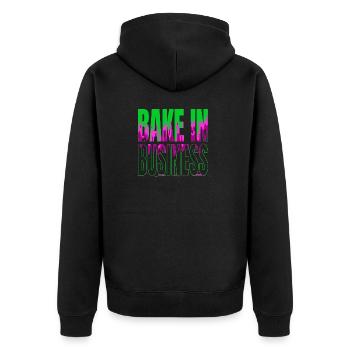 cool funny sayings chef quotes jokes pampered chef - Unisex Premium Organic Zip Hoodie - black - Back - Nico (187cm)