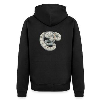 Rattlesnake - Unisex Premium Organic Zip Hoodie - black - Back - Nico (187cm)