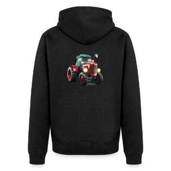 Le tracteur plus ancien n’est pas encore obsolète - Veste à capuche bio Premium Unisexe - noir - Dos - Nico (187cm)