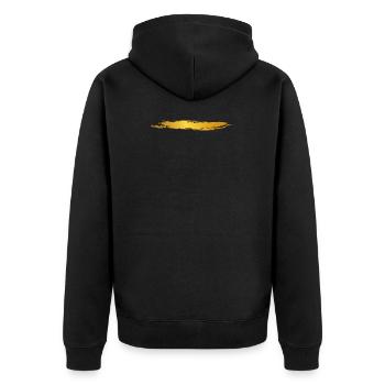Paint blob splash paint painter gift gold stripes - Unisex Premium Organic Zip Hoodie - black - Back - Nico (187cm)
