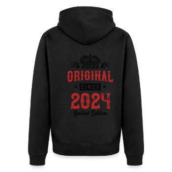 Édition limitée 2024 - Veste à capuche bio Premium Unisexe - noir - Dos - Nico (187cm)