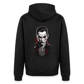 Vampire Night Sanglant Halloween Horreur Illustration - Veste à capuche bio Premium Unisexe - noir - Dos - Nico (187cm)