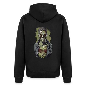 Zombie Night sur Halloween horreur Illustration - Veste à capuche bio Premium Unisexe - noir - Dos - Nico (187cm)