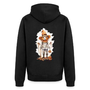 Épouvantail magique Halloween Cottagecore - Veste à capuche bio Premium Unisexe - noir - Dos - Nico (187cm)