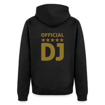 official dj - Veste à capuche bio Premium Unisexe - noir - Dos - Nico (187cm)