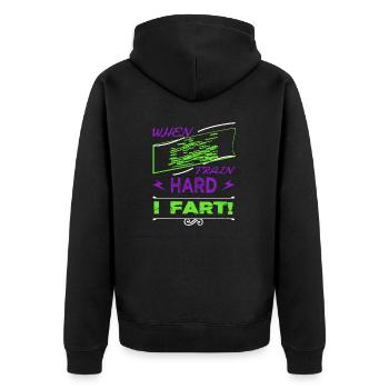 volleyball barbells birthday present idea winter - Unisex Premium Organic Zip Hoodie - black - Back - Nico (187cm)