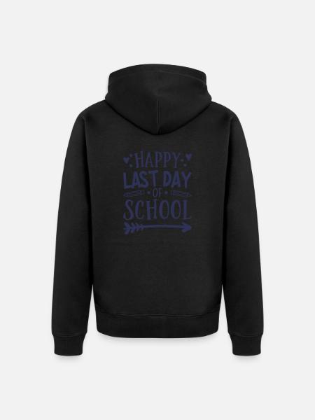 Last Day of School - Unisex Premium Organic Zip Hoodie - black