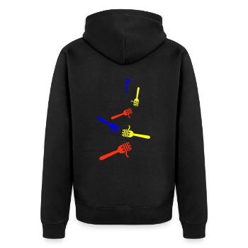 Symbole spaghetti - Veste à capuche bio Premium Unisexe - noir - Dos - Nico (187cm)