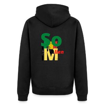 So malien=so malian - Veste à capuche bio Premium Unisexe - noir - Dos - Nico (187cm)