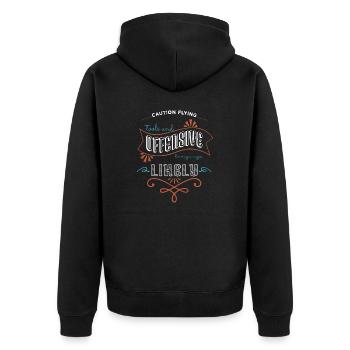 charpentier blagues drôle citation géniale - Veste à capuche bio Premium Unisexe - noir - Dos - Nico (187cm)