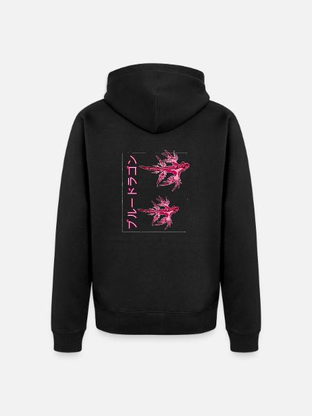 blue draggon,blue glaucus,Blaue Ozeanschnecke - Unisex Premium Bio Zip Hoodie - Schwarz