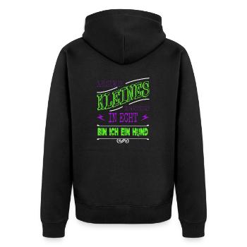 lustiger spruch cool hunderasse hundeliebhaber - Unisex Premium Bio Zip Hoodie - Schwarz - Hinten - Nico (187cm)