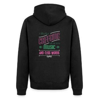 a diesel mechanic funny sayings birthday present - Unisex Premium Bio Zip Hoodie - Schwarz - Hinten - Nico (187cm)
