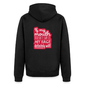 Mon visage le fera certainement - Veste à capuche bio Premium Unisexe - noir - Dos - Nico (187cm)