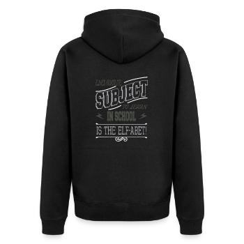 christmas vacation dino beard statement humor - Unisex Premium Bio Zip Hoodie - Schwarz - Hinten - Nico (187cm)