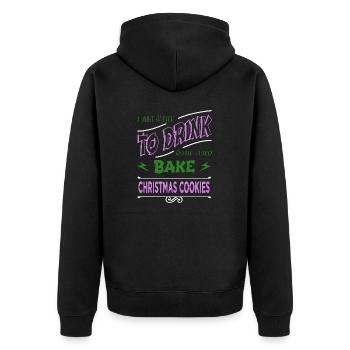 présent alimentation équilibrée barbe gang vigneron enseigner - Veste à capuche bio Premium Unisexe - noir - Dos - Nico (187cm)