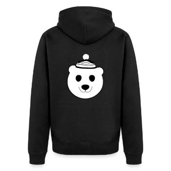 Noël Ours polaire Ours d’hiver Ours des neiges Animal vecteur 3 - Veste à capuche bio Premium Unisexe - noir - Dos - Nico (187cm)
