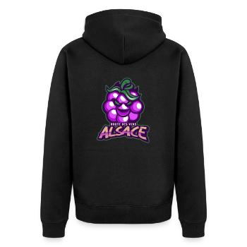 Route des vins d Alsace - Veste à capuche bio Premium Unisexe - noir - Dos - Nico (187cm)