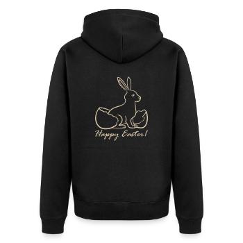 JOYEUSE PÂQUES - Veste à capuche bio Premium Unisexe - noir - Dos - Nico (187cm)