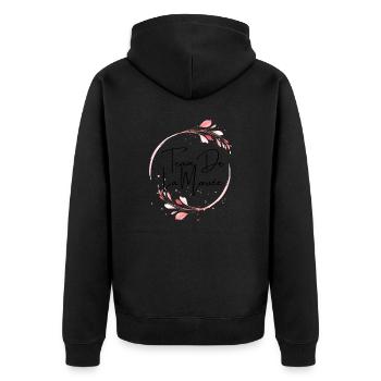 Team de la mariée floral - Veste à capuche bio Premium Unisexe - noir - Dos - Nico (187cm)