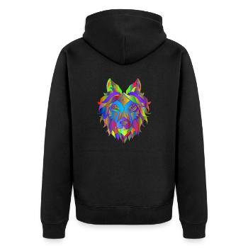 Loup - Veste à capuche bio Premium Unisexe - noir - Dos - Nico (187cm)
