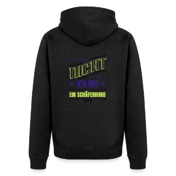 happy joke funny sayings bday books coffee - Unisex Premium Bio Zip Hoodie - Schwarz - Hinten - Nico (187cm)