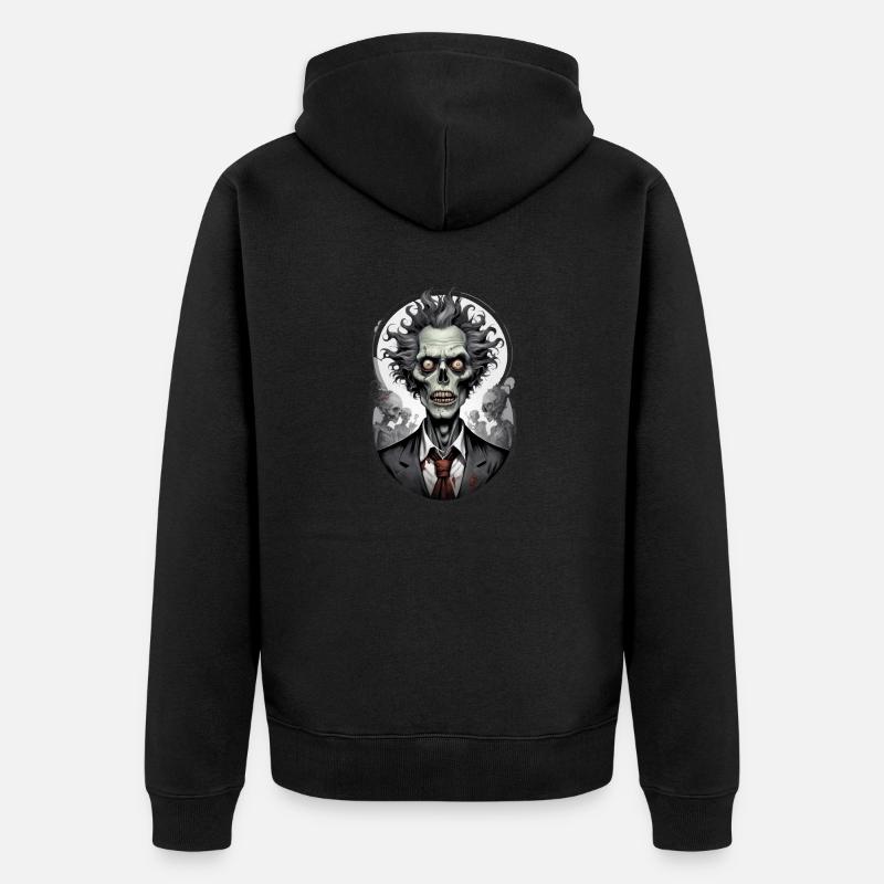 ZOMBIE im Kostüm 3 - Unisex Premium Bio Zip Hoodie - Schwarz