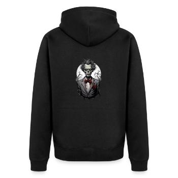 ZOMBIE in costume 4 - Unisex Premium Organic Zip Hoodie - black - Back - Nico (187cm)