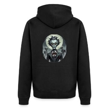 ZOMBIE en costume 11 - Veste à capuche bio Premium Unisexe - noir - Dos - Nico (187cm)