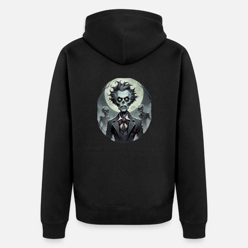 ZOMBIE en costume 11 - Veste à capuche bio Premium Unisexe - noir
