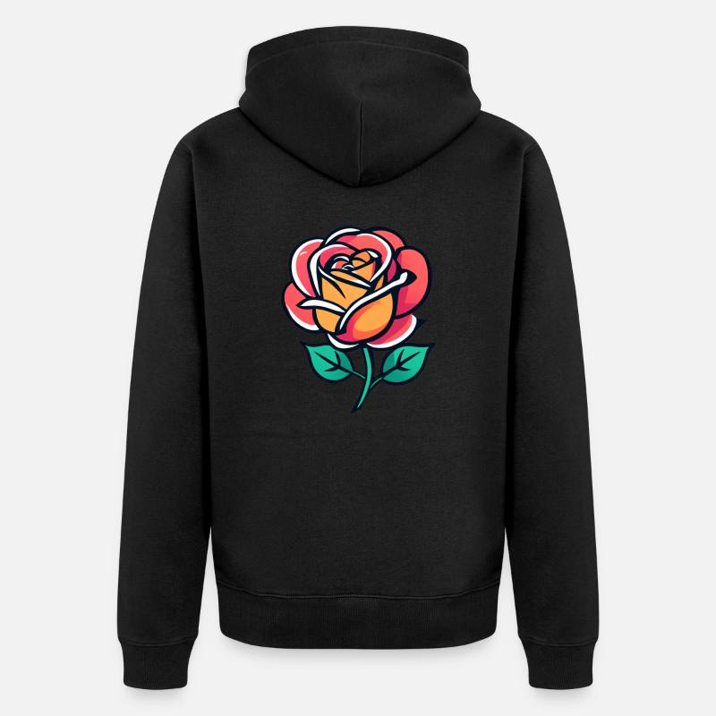 Rose - Veste à capuche bio Premium Unisexe - noir