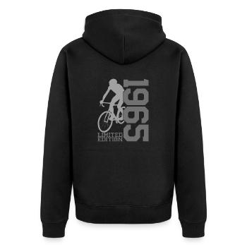 Édition limitée 1965 - Exclusivité cycliste - Veste à capuche bio Premium Unisexe - noir - Dos - Nico (187cm)
