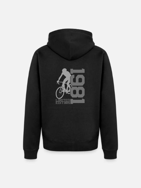 1981 Limited Edition - Pedal Pioniere - Premium økologisk unisex-hættejakke - sort