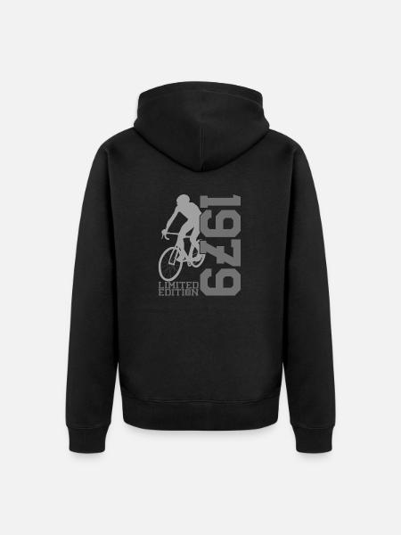 1979 Limited Edition - Radrennen Legende - Premium økologisk unisex-hættejakke - sort