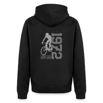 Édition limitée de 1972 - Bicycle Flair - Veste à capuche bio Premium Unisexe - noir - Dos - Nico (187cm)