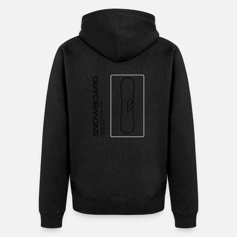 Snowboard - Oubliez vos soucis ! - Veste à capuche bio Premium Unisexe - noir